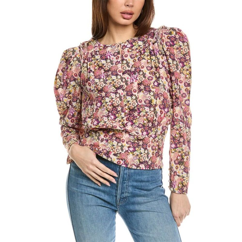 Isabel Marant Étoile Womens Isabel Marant E'toile Silk Blouse, Blue